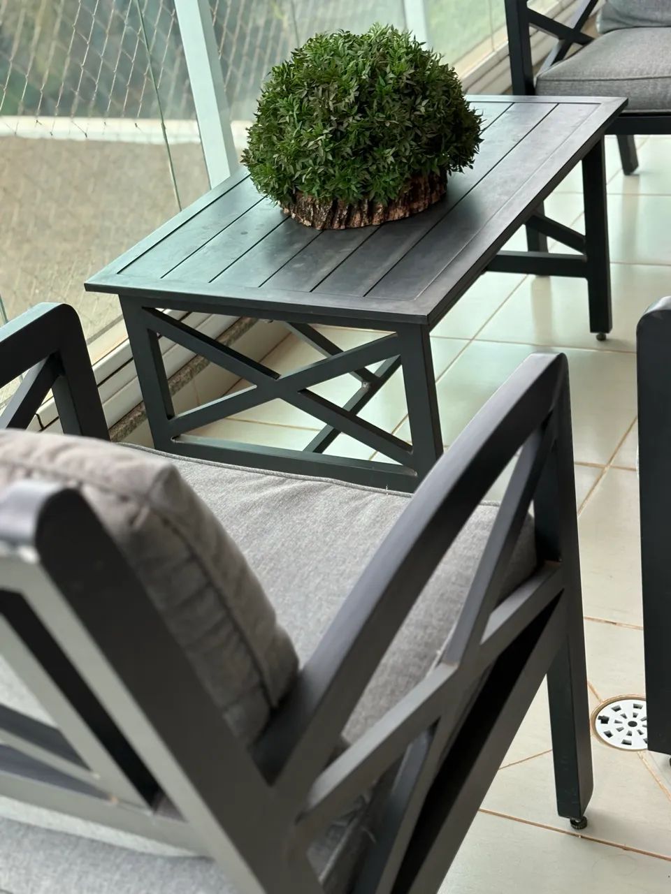 Conjunto de sofás em alumínio para área externa- tecido impermeável-  - Foto 3