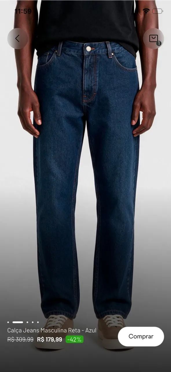 Calça Jeans Masculina N 44 - Foto 3