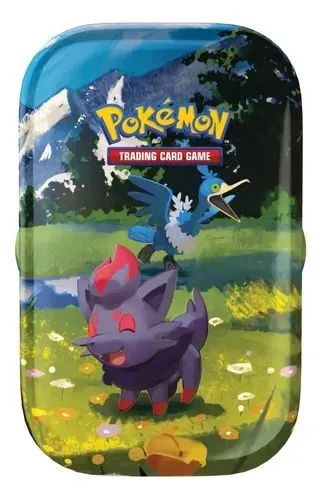 Kit de cartas pokemon + lata temática 