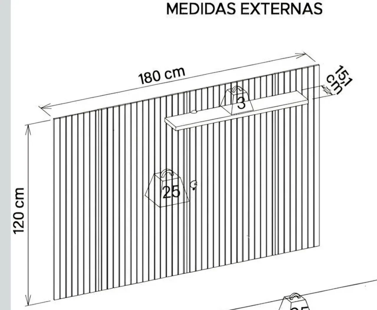Painel para TV ate 70 polegadas  - Foto 3