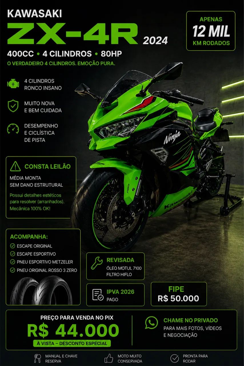 Kawasaki Zx-4r 2024 - 1503137483 | OLX