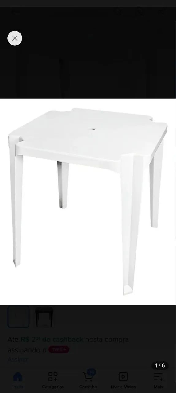 Mesa de plastico  uso excelente 