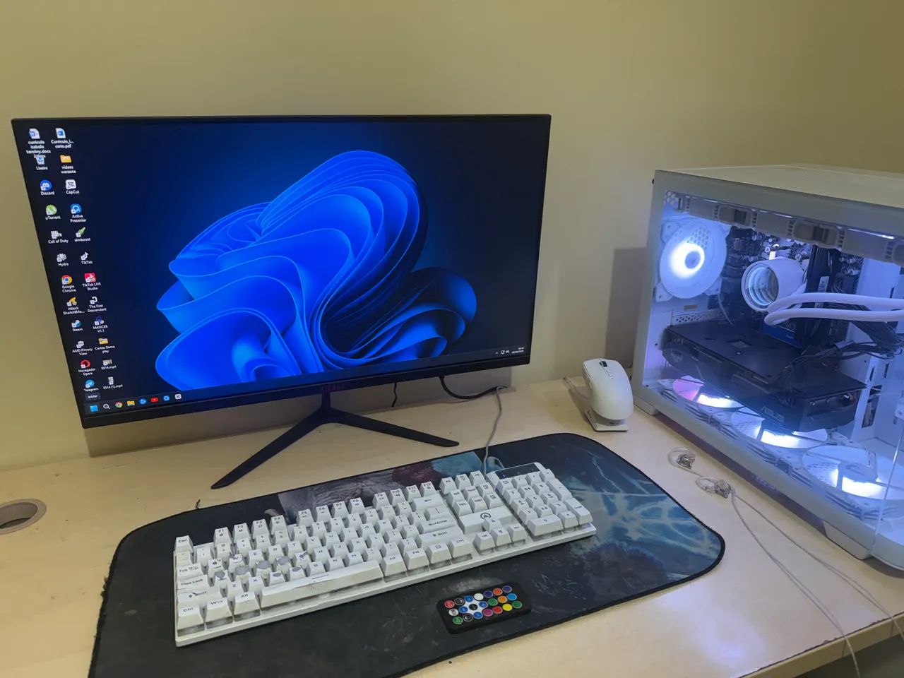? PC GAMER COMPLETO BRANCO - SETUP AQUÁRIO ? - Foto 3