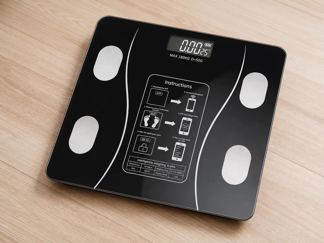 Balança Digital Inteligente Bluetooth até 180kg - Foto 4