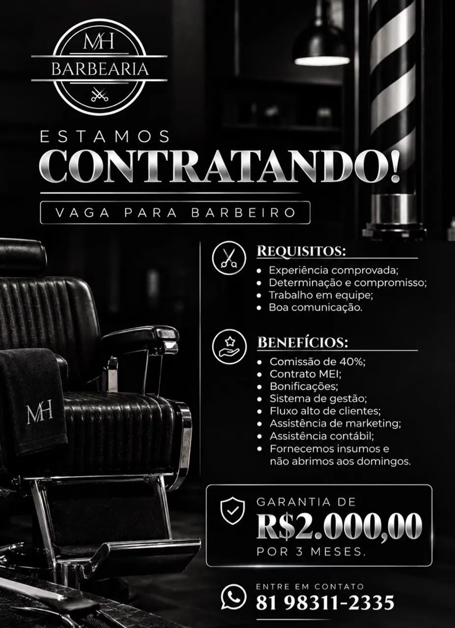 BARBEIRO, ESSA OPORTUNIDADE É PRA VOCÊ!