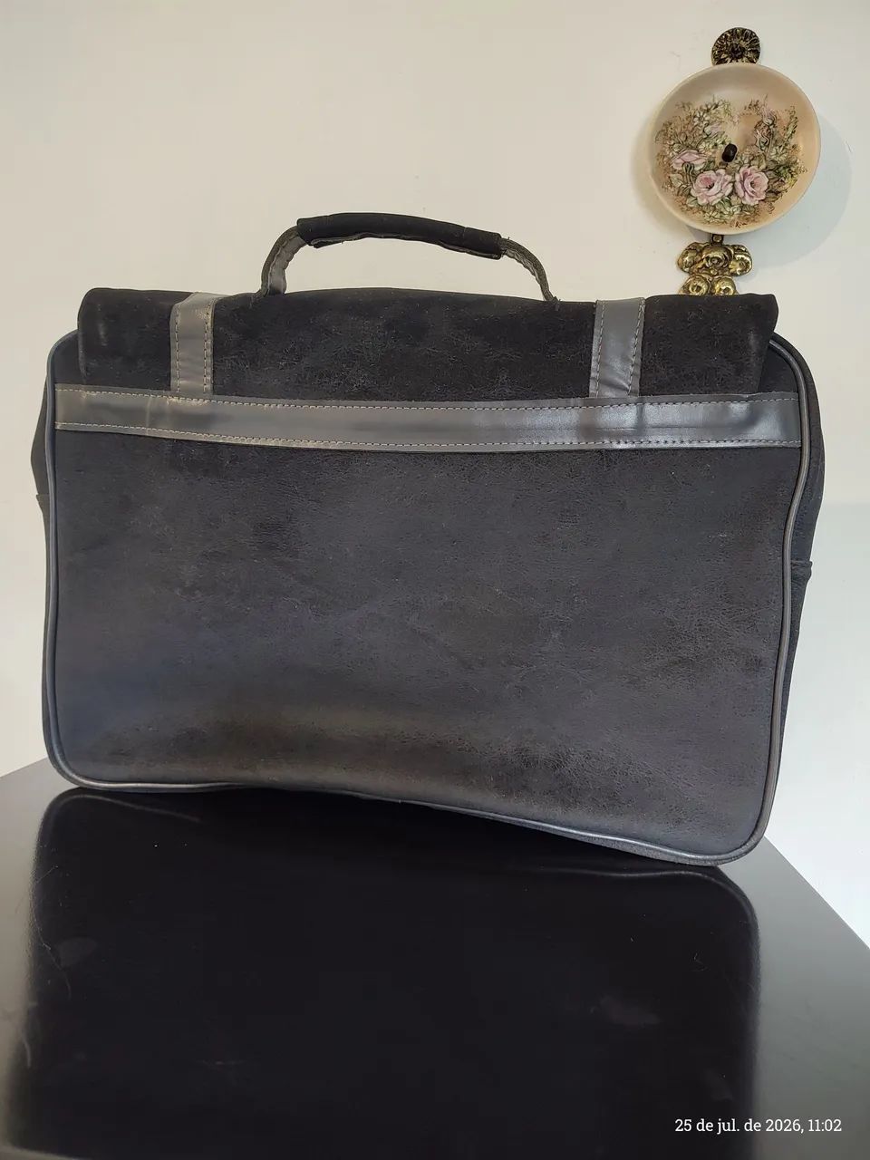 Bolsa pasta carteira na cor preta  - Foto 2