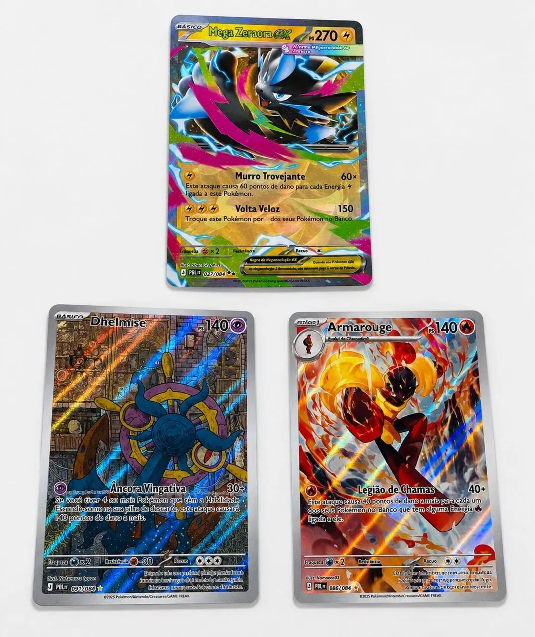 LOTE COM 3 CARTAS POKÉMON - RARAS E HOLOGRÁFICAS!  - Foto 4