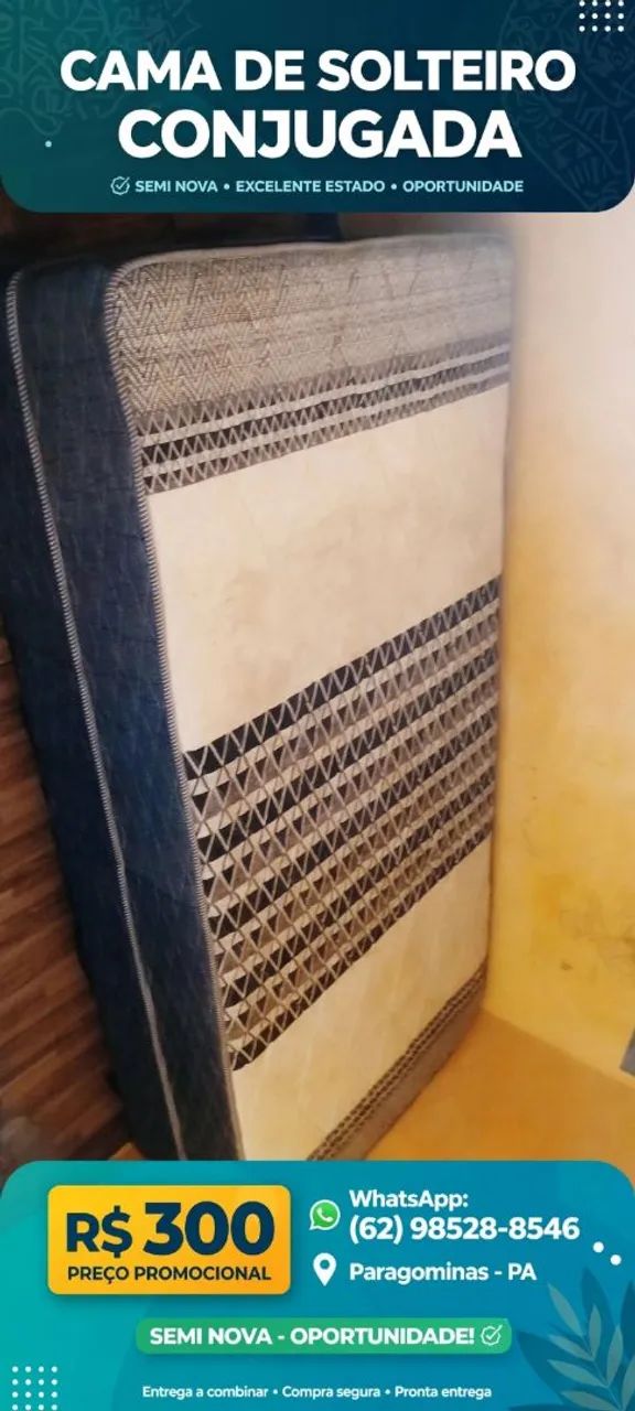 Cama de solteiro conjugada 