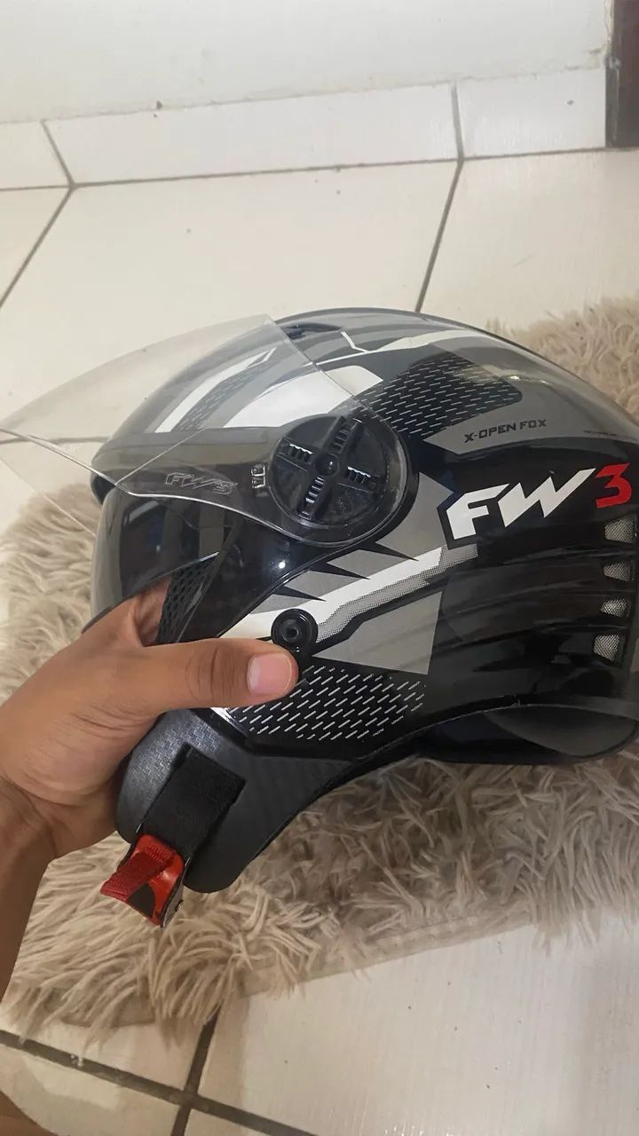 CAPACETE FW3 ABERTO COM ÓCULOS  - Foto 6