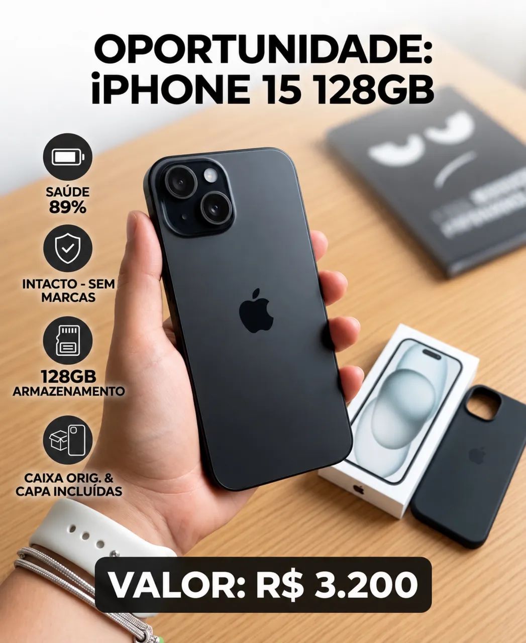 iPhone 15 impecável 