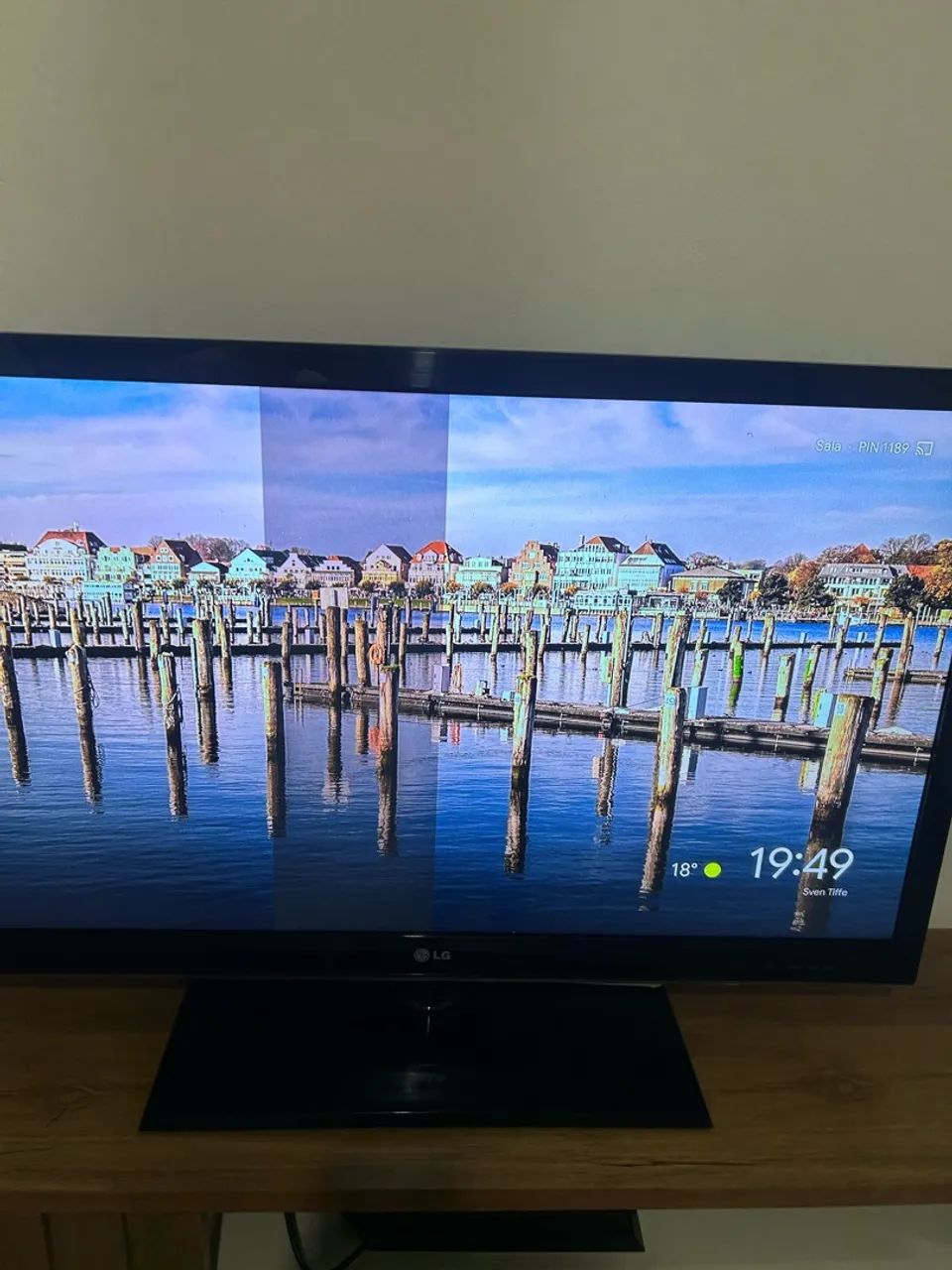 Televisão com mancha 