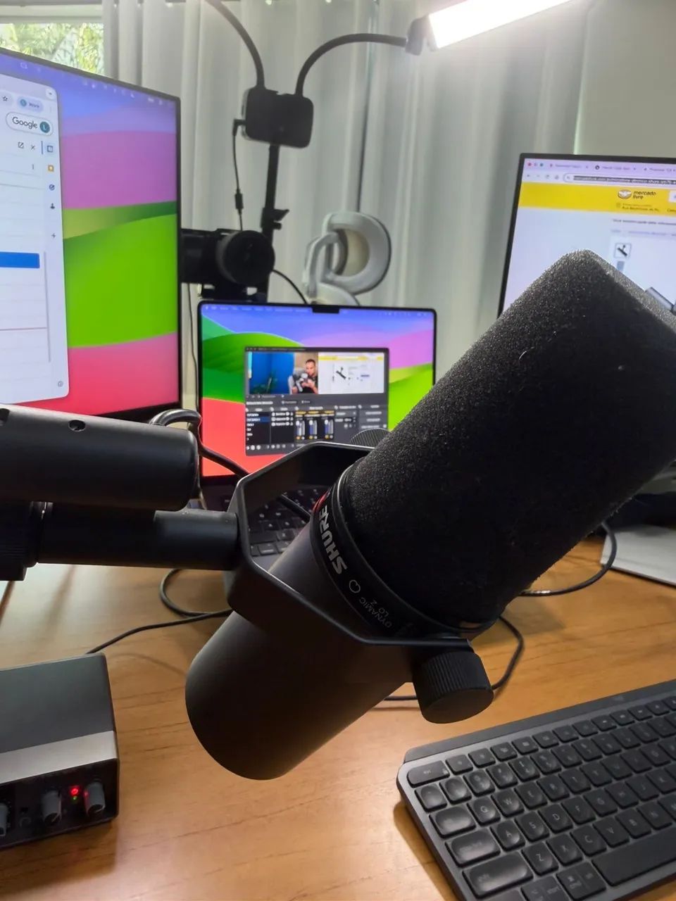 Shure SM7B Original + Interface Teyun Q-22 | Kit para Podcast e Streaming