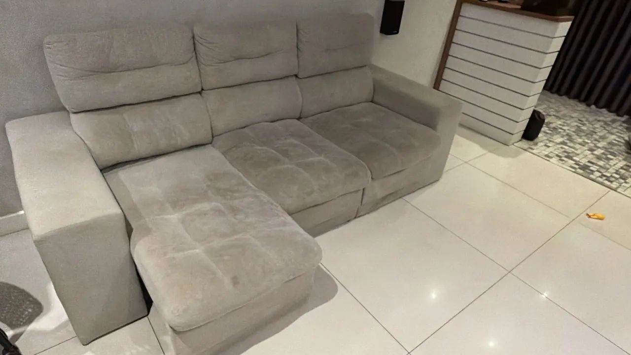 Sofá retrátil 3 lugares luxo - Foto 2