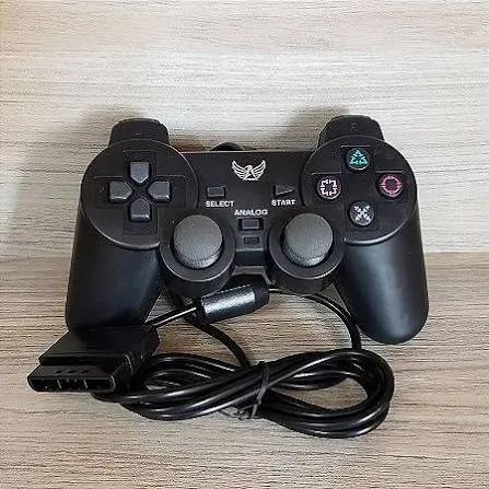 CONJUTO 2 CONTROLE COM FIO PS2 - Foto 3