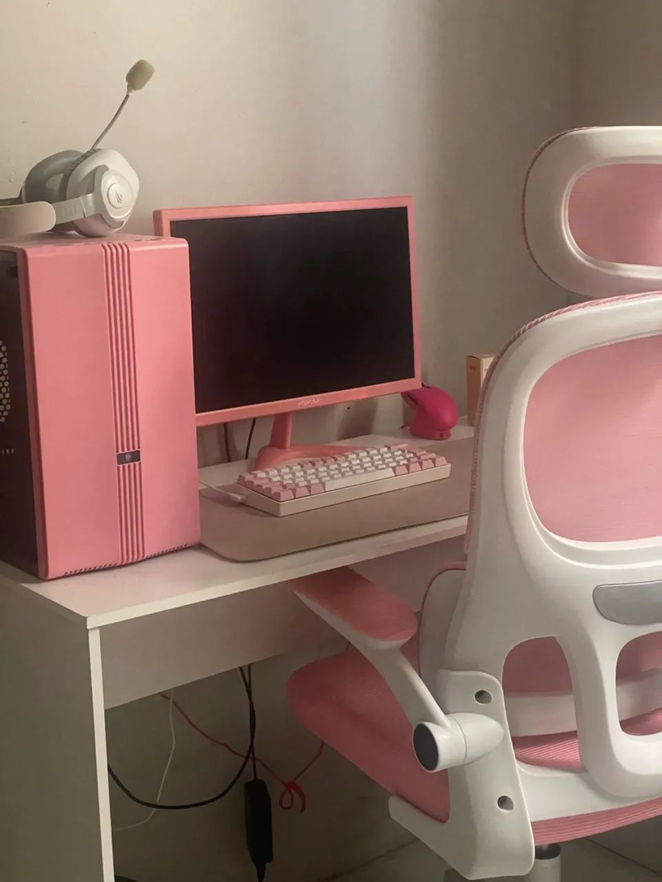 Monitor MyMaxx 19 Polegadas Rosa  - Foto 3