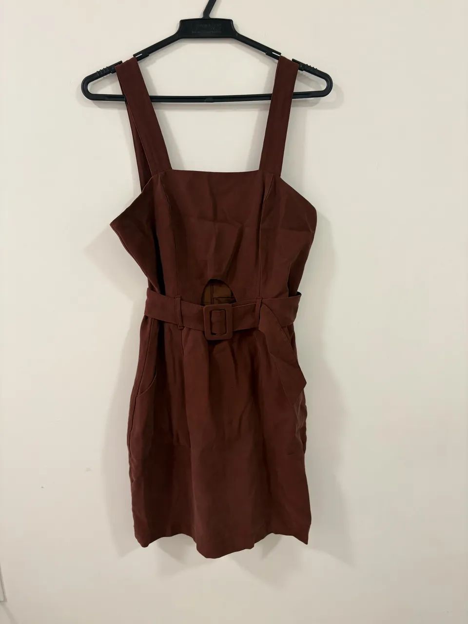 Vestido sarja marrom
