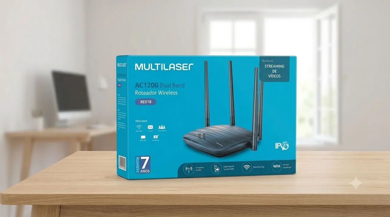 Roteador Wireless Dual Band AC1200 RE018 - Multilaser