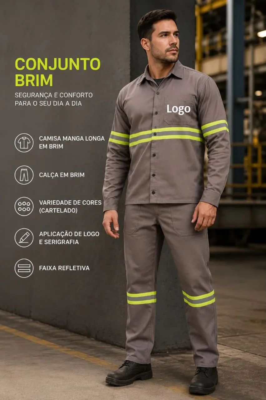 Conjunto Brim Grosso, Farda Personalizada bordada