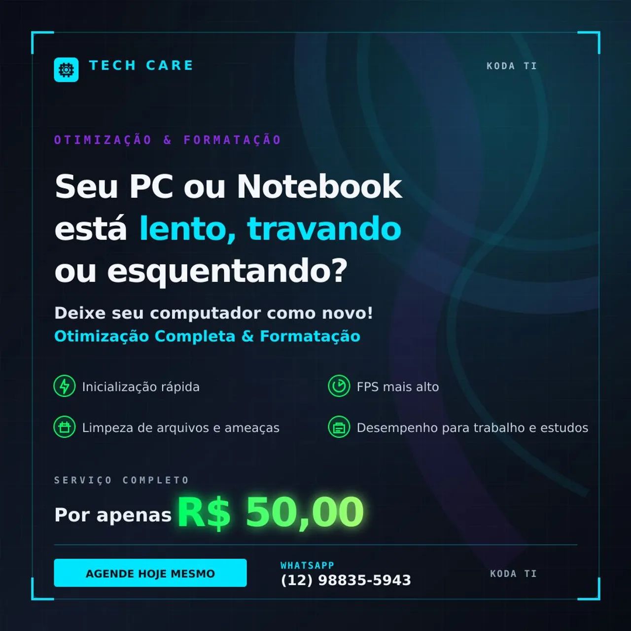 Manutenção no seu  Notebook e Computador 