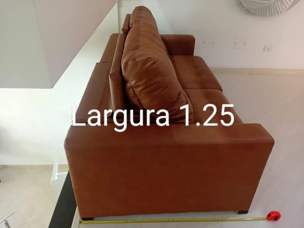 Sofá  retrátil  em couro ligítimo  - Foto 5
