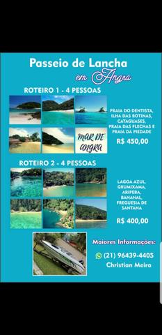 Passeio de lancha ilha Grande