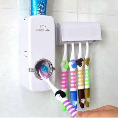 Suporte de escova com dispenser de creme dental - Foto 2