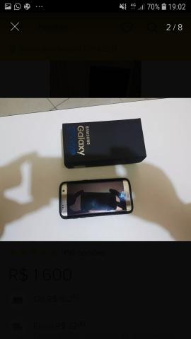 S7 edge titanium prata dual chip completo - Foto 2
