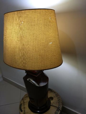 Antigo Abajur Grande Nobreluz Madeira Raro Vintage Retro - Foto 4