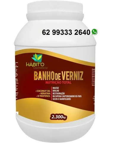 Banho de Creme Lavatório Verniz 2.3 Kg Tratamento Capilar
