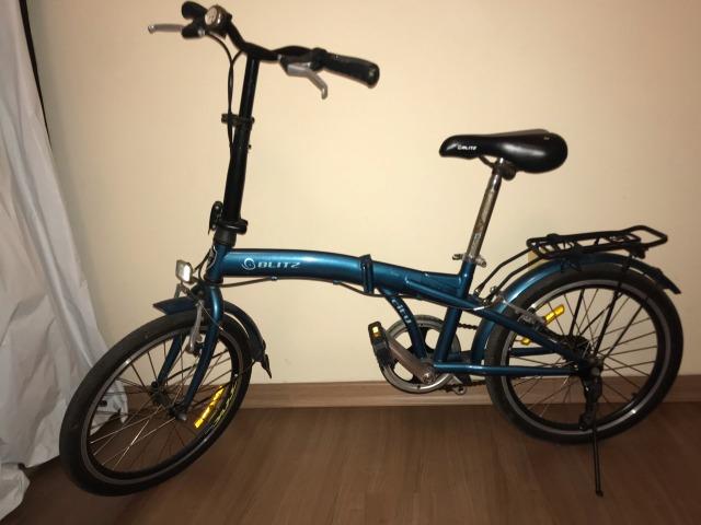 Bicicleta Dobrável Blitz City azul Aro 20,