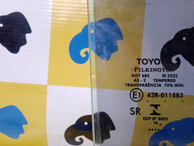 Vidro Lateral Da Porta Traseira Direita Yaris Sedan 2019 2020  - Foto 4