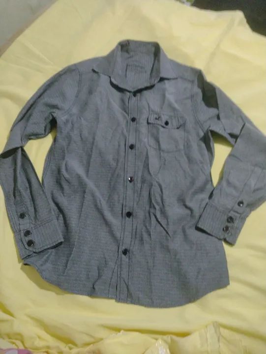 Camisa Manga Longa Cinza