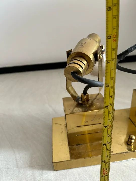 Lustre Art Deco Focal de Metal Dourado Teto - Foto 5