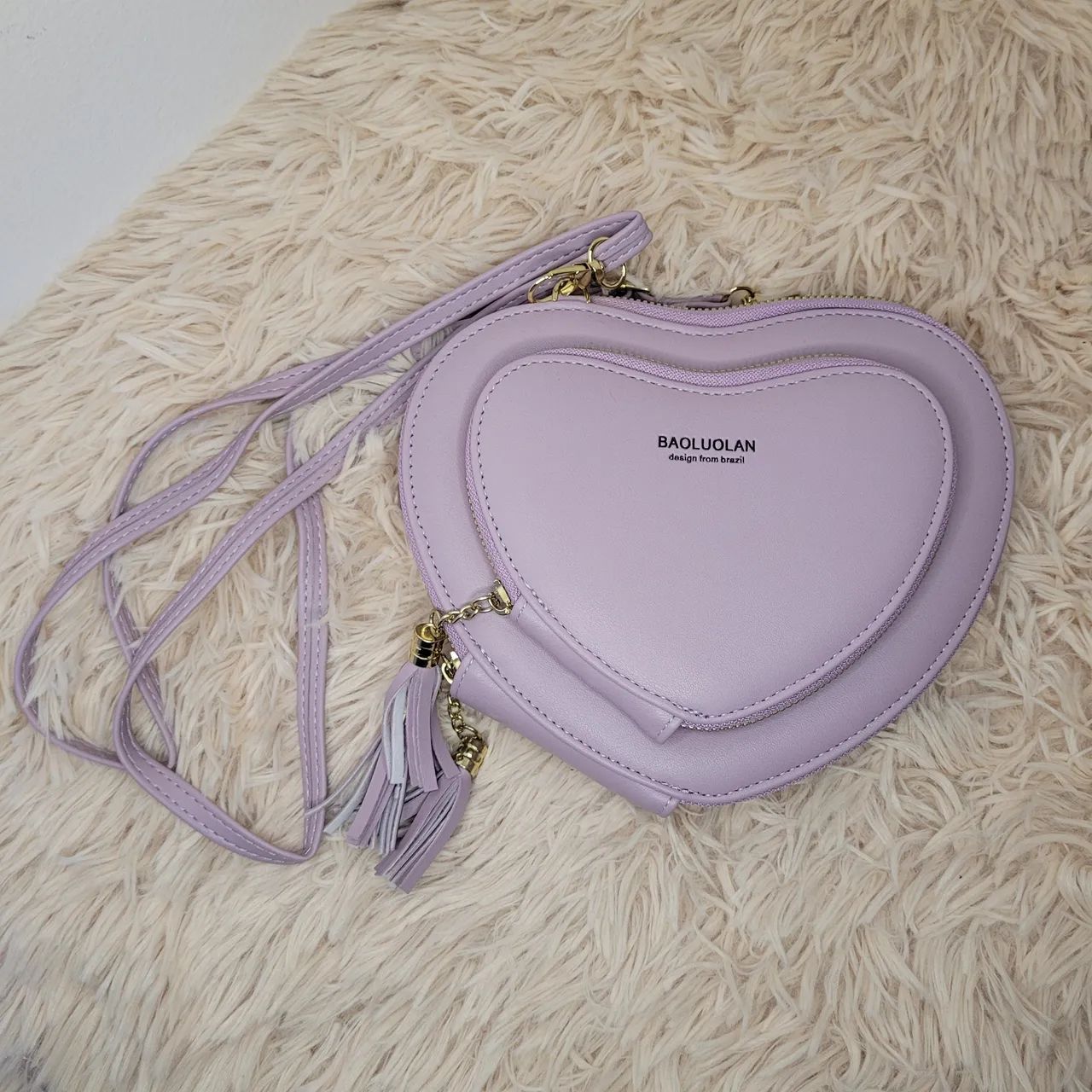 PROMOÇÃO Bolsa pequena coração lilás - Foto 2