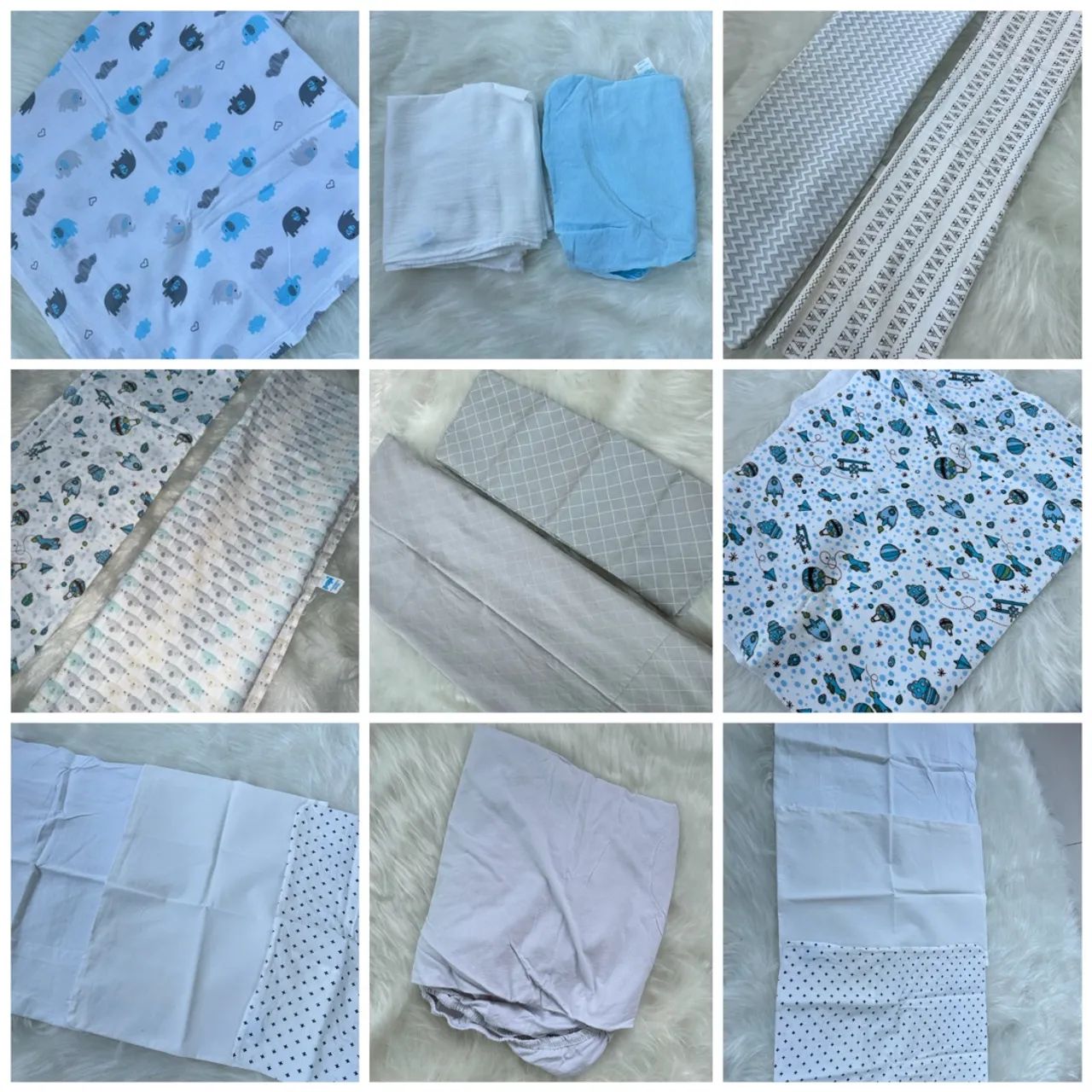 Lote lençóis de berço 