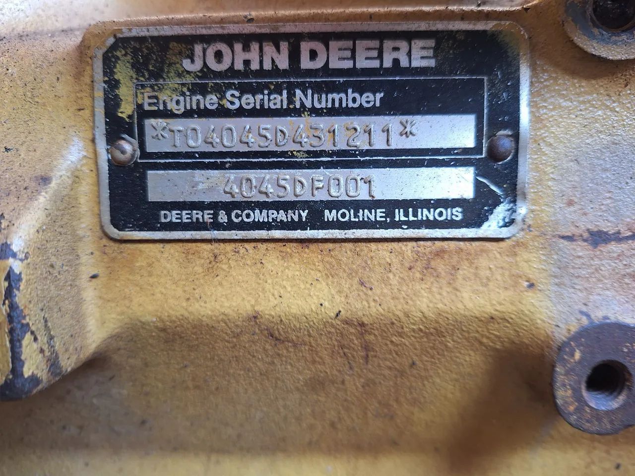 Motor john deere 4 cilindro $19.500,00 - Foto 2