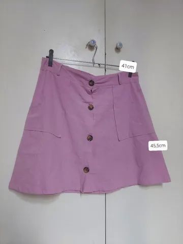 Saia crepe cor lavanda
