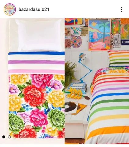 Edredons da Farm - Tb cobre cama de casal -  Novos - Foto 2