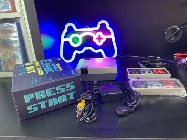 Vídeo Game Retro 8 Bits 2 Controles Clássicos 800 Jogos Super Mario Bros Ninja Gaiden