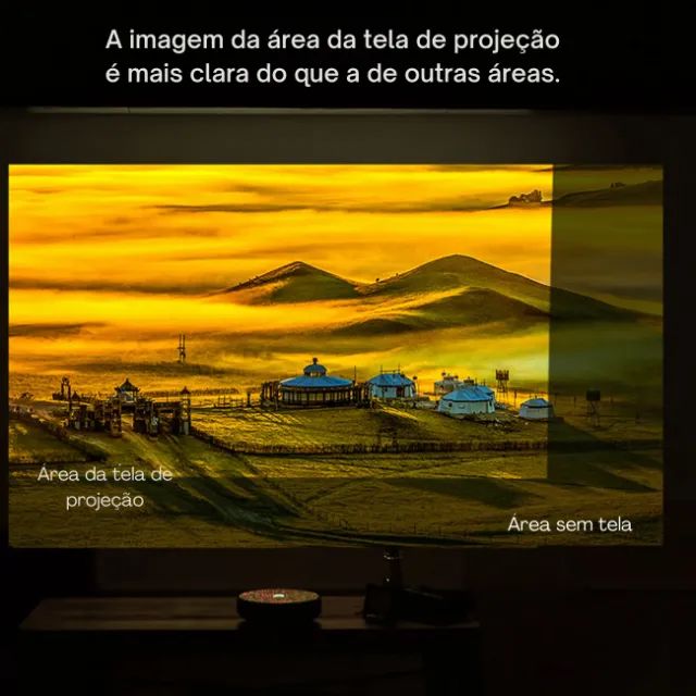 Tela de Projetor Portátil Para Casa Escritório Anti-luz Telas Projeção 60" 84" 100" 120" - Foto 4