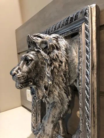 Quadro De Leão Escultura Decoração Casa Sala - Foto 2