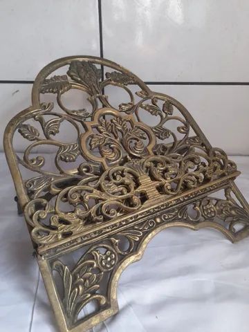 Porta bíblias antigo em bronze - Foto 5