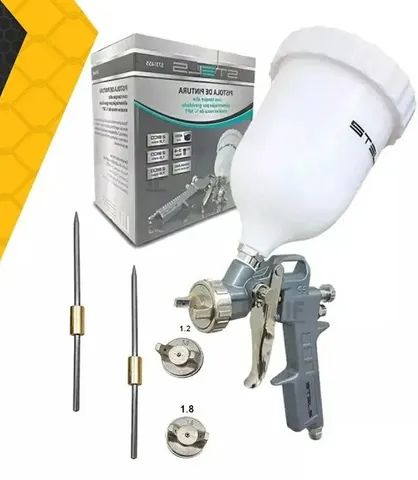 Kit Pistol Pintura Gravidade com Filtro e Bicos - Pronta Entrega - Foto 3