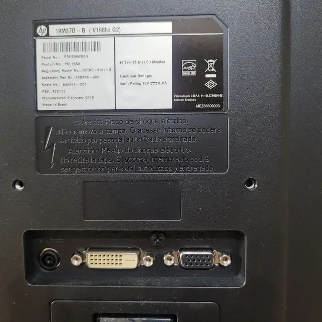 monitor led HP 198bz slim 19" VGA dvi - Foto 3