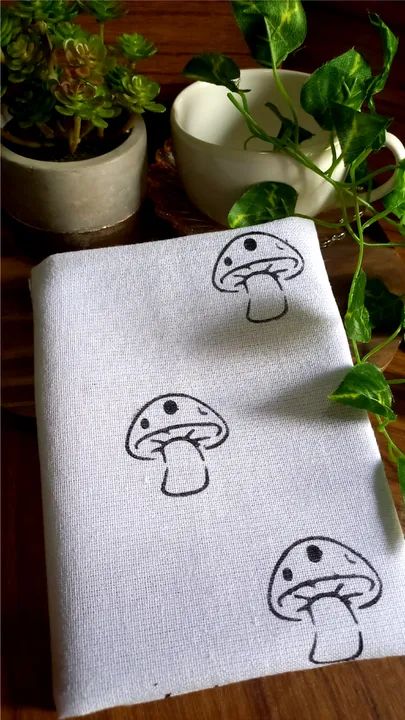 pano de prato cogumelos