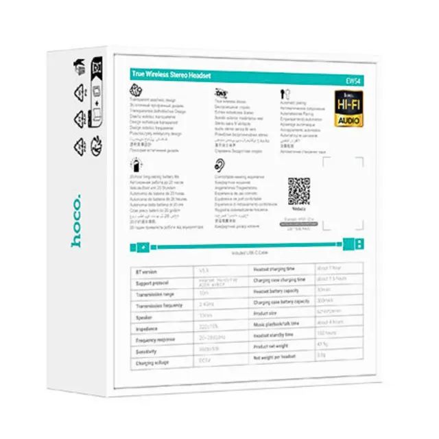 Fone Bluethooth 5.3 Hoco Ew54 Rayo Branco Crystal - Foto 5
