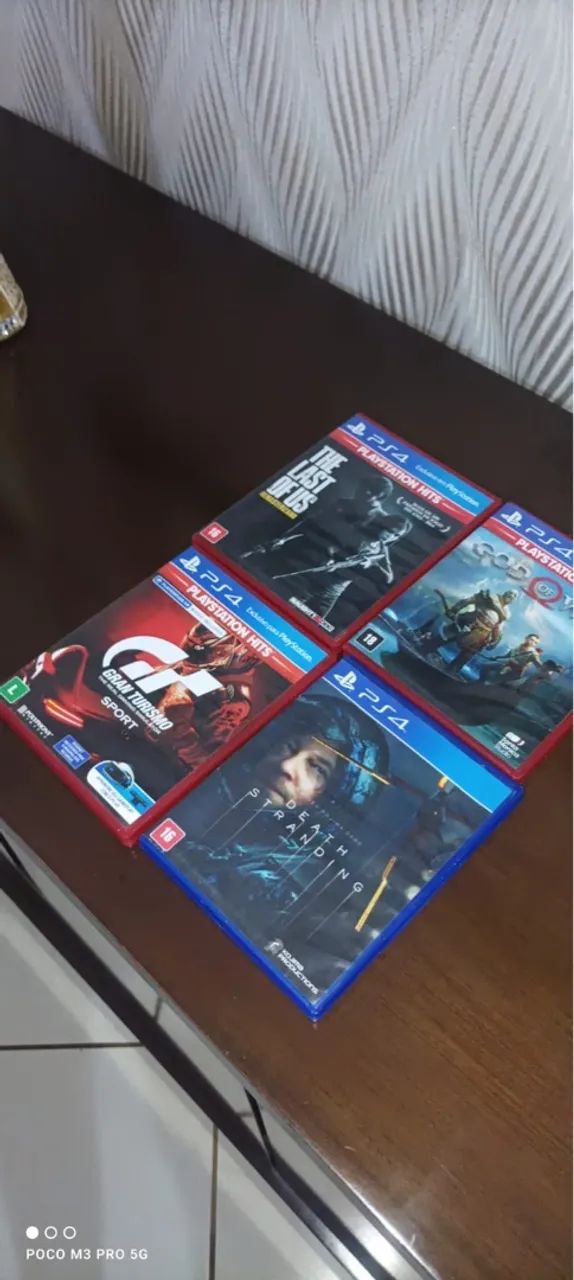 Ps4 slim 2t cabos originais 2 controles 4 jogos conservadíssimo  - Foto 4