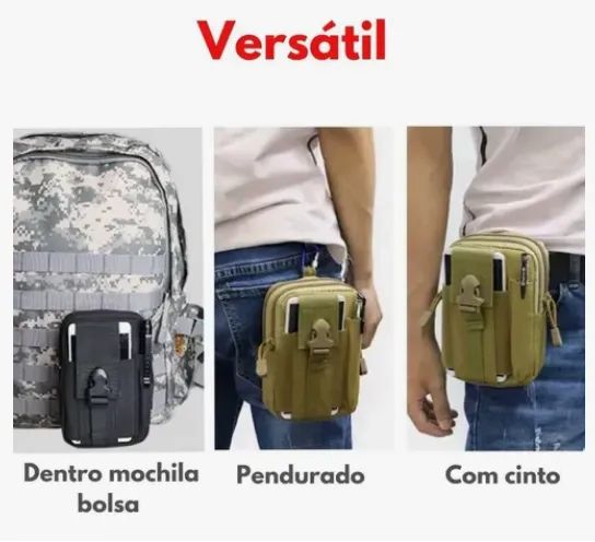 Bolsa para Cinto Porta Treco Tático Militar Pochete De Cintura z127 - Foto 5
