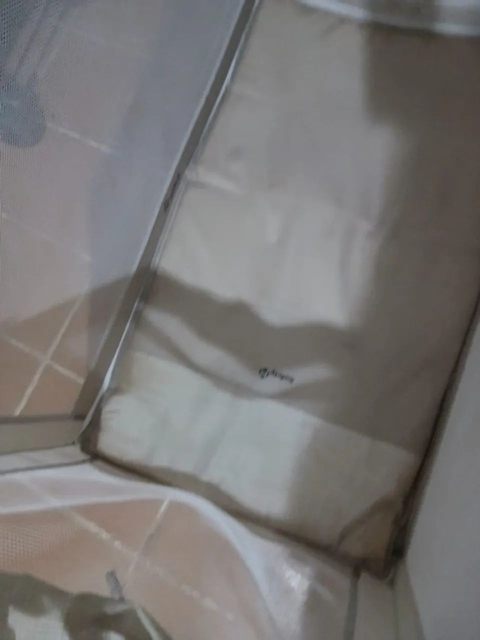 Berço Cercado Portátil Desmontável Mini Play Safety Bege - Foto 3