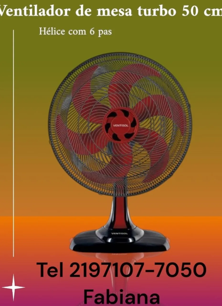 De Mesa- com 6 pas ventilador